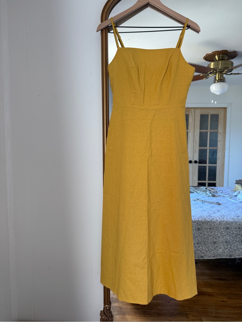 Golden Yellow Linen/Cotton Dress size Small